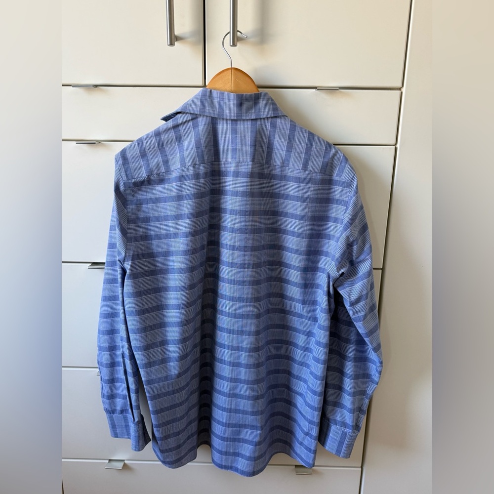 Michael Kors‎ Non-Iron Blue Plaid Dress Shirt | 16.5 / 32-33 | Excellent - Picture 2 of 5
